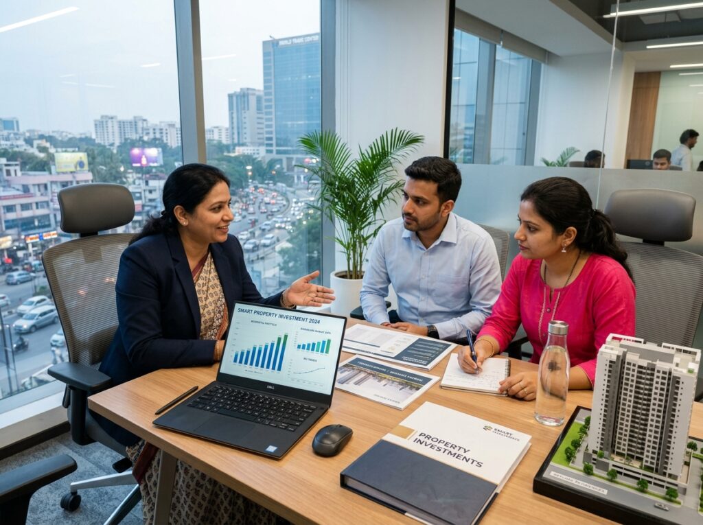 Expert property advisor at Habitation Oracle explaining stamp duty, registration fees, and total cost of ownership for flats in West Pune.